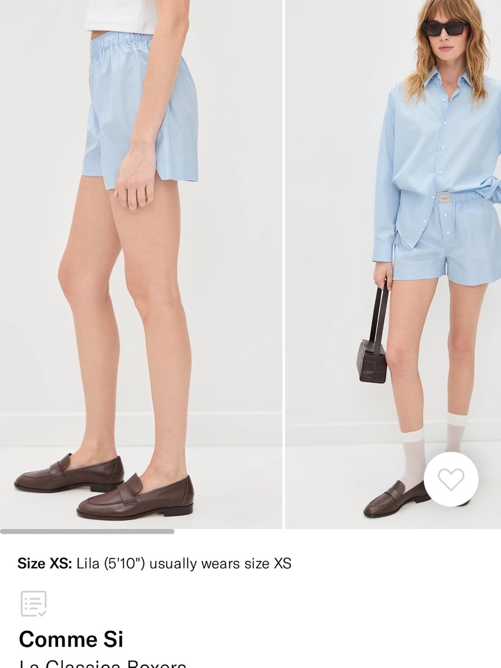 Comme Si Light Blue Elastic-Waist Bermuda Shorts